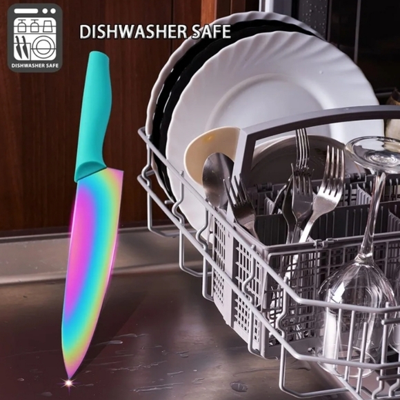 Rainbow Titanium Kitchen Knife Set - Picture 6 of 7